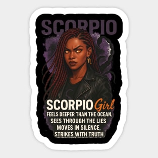 Scorpio Girl – Fierce Black Woman Sticker